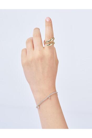 Kayra Curved Ring Gold