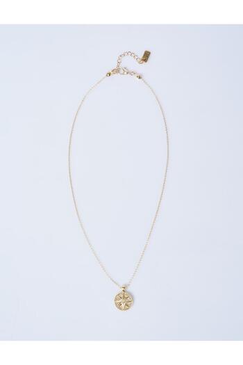 Kayra Compass Figured Necklace Gold