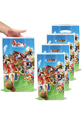Choice1 10pcs gift bag One Piece Birthday Party Favors One Piece Collectible Model Gifts Slap Bracelets Kids