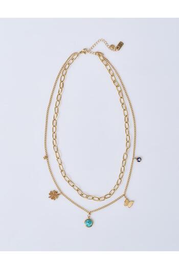 Kayra Multi-Figure Necklace Gold