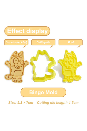 choice2 01 Bluey Cookie Cutter Bingo Anime Character Model Cute Dog Cookie Molds Cake Molds Baking Fun High-