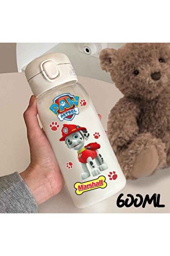 Choice4 WWD-6-D4 PAW Patrol Straw Cup Bottles 600ML Cute Dog Captain Ryder Transparent Plastic Anti Drop Wat