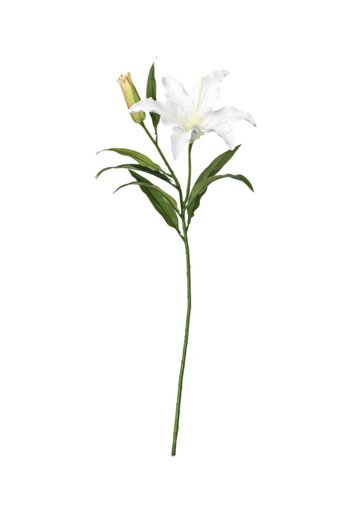 Davida Dreams Floare artificiala ornamentala, fir de crin alb, aspect , lung, 83 cm