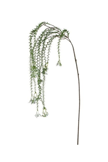 Davida Dreams Planta cugatoare artificiala ornamentala, creanga cu floricele mici albe, lungime 109 cm