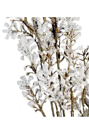 Davida Dreams Planta artificiala, gypsum de camp, cu flori albe, pentru decor, lungime 51 cm