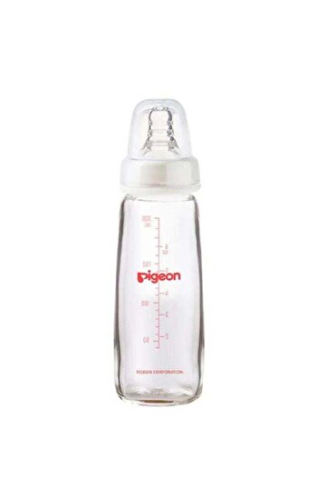 Pigeon Peristaltic Nipple Glass Feeding Bottle, 200ml