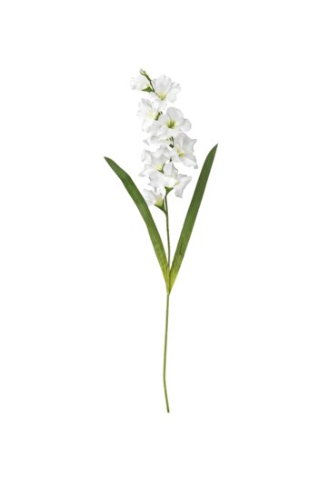 Davida Dreams Floare artificiala ornamentala, fir de gladiola alba, aspect , lung, 1 m