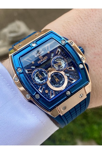 Reward Original Waterproof Men Wristwatch Steel Case Silicone Cord Guaranteed