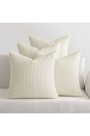 TIANSHU Set 4 Pillow Covers, 45 x 45 cm, Cream Color - CN