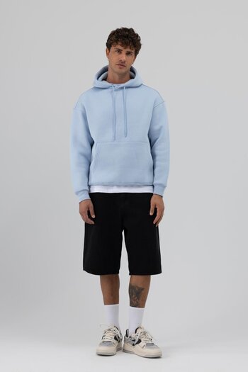 VAMOSCLO Basic Oversize Hooded Sweatshirt Baby Blue