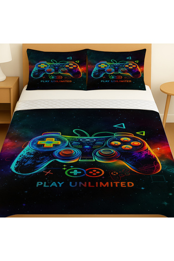 Else Dekor Game Console Joystick Gamer Patterned Double Pike Set Bedspread