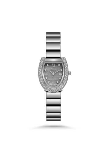 catera Women's Silver Steel Watch with Grey Dial