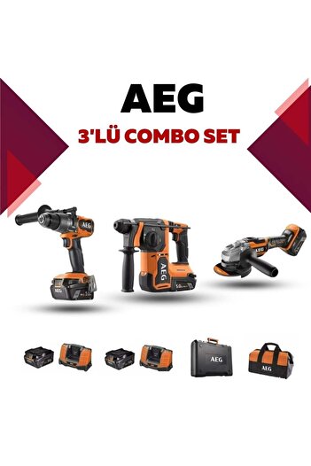 AEG Bbs-bew-bbh-1 Akülü Kombo 3'lü Set Kömürsüz