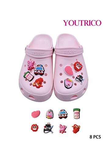 Youtrico Colorful Cartoon Jibbitz Charms - PVC Slipper Ornament Set