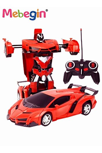 MEBEGIN 2 in 1 Remote Control Car with Lights and 360° Rotation, RC Cars with One-click Deformation