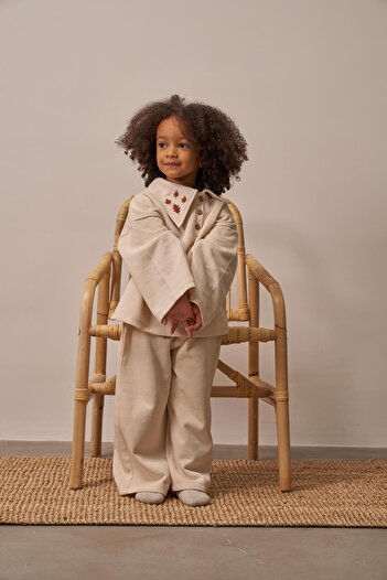 Oh La La Koala For Little Ones Autumn Leaf Embroidered Children's Knitwear Set