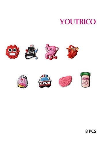 Youtrico Colorful Cartoon Jibbitz Charms - PVC Slipper Ornament Set