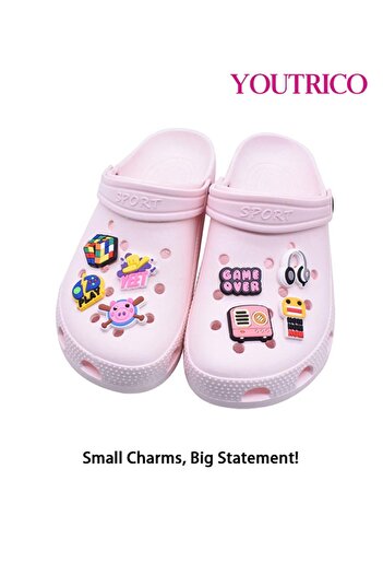 Youtrico Colorful Cartoon Jibbitz Charms - PVC Slipper Ornament Set