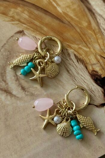 Trendy Butik Steel summer earrings