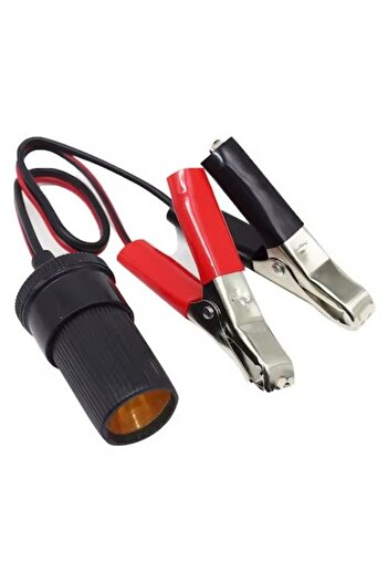 OEM Car Cigarette Lighter Socket with Battery Clamps, 12V, Current 20A, Cable 150 cm