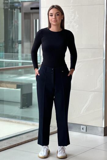 sentez giyim Synthesis B-Size Pants with Elastic Back