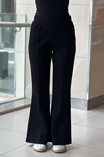 sentez giyim Sentez Panega Knitted Spanish Flared Trousers