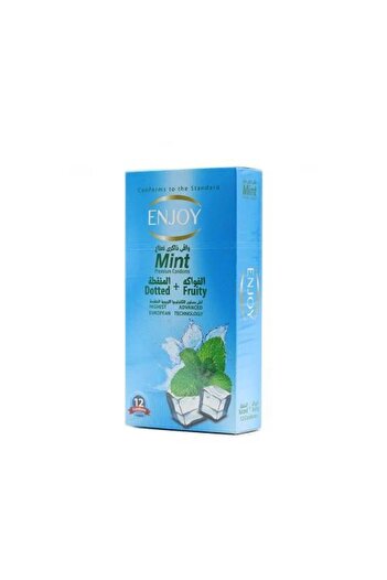 Enjoy Dotted Mint-Flavored Condoms - 12 Pieces