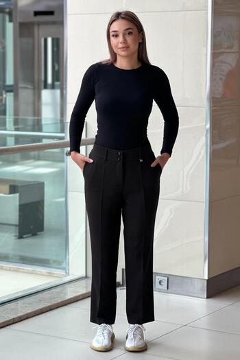 sentez giyim Synthesis B-Size Pants with Elastic Back