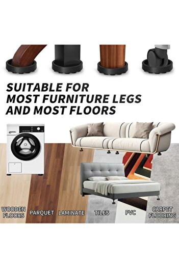 GAGU Set 4 Anti-Slip Pads GAGUIUP with Suction Cups for Furniture