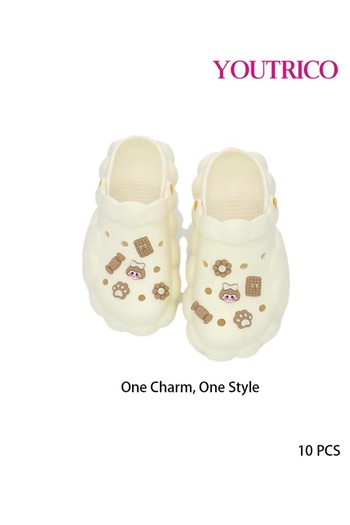 Youtrico Colorful Cartoon Jibbitz Charms - PVC Slipper Ornament Set