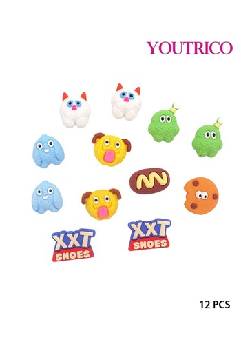 Youtrico Colorful Cartoon Jibbitz Charms - PVC Slipper Ornament Set