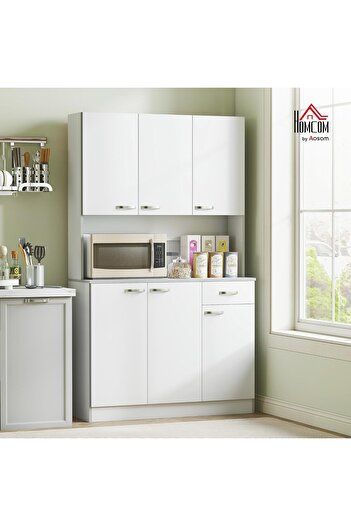 Modern home Freestanding Buffet with Hutch, Kitchen Storage Cabinets