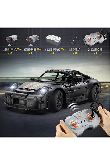Choice no box rc Cada 1655Pcs 1:10 New 2024 RC Classic Germany 2019 Sports Car LED Building Blocks City Rem