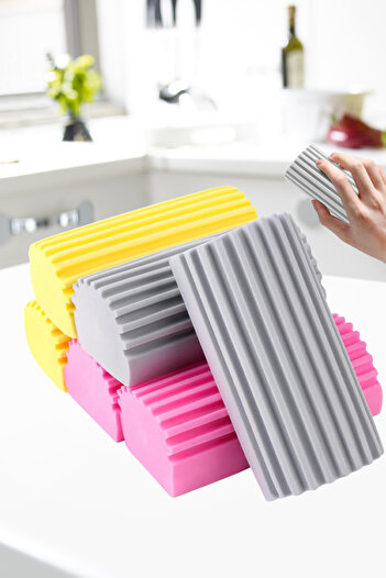 GRİMOR Life 3Pcs Multipurpose Moist Eraser Sponge Dust Master Cleaning Sponge Dust Water Dirt Absorbing Super Practical