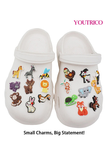 Youtrico Colorful Cartoon Jibbitz Charms - PVC Slipper Ornament Set