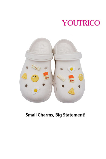 Youtrico Colorful Cartoon Jibbitz Charms - PVC Slipper Ornament Set