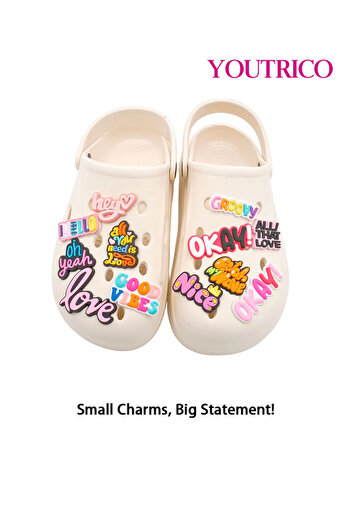 Youtrico Colorful Cartoon Jibbitz Charms - PVC Slipper Ornament Set