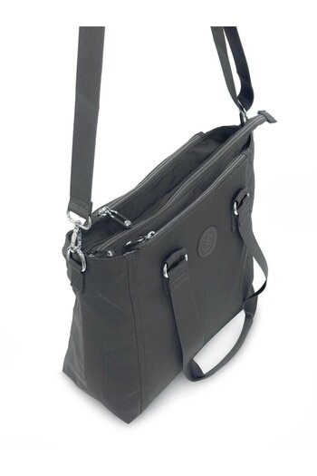 CCWAY AYAKKABI Water Resistant Clinker Fabric Multi-Compartment Crossbody Hand and Shoulder Women's Bag Smoked