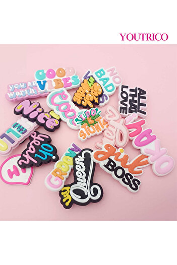 Youtrico Colorful Cartoon Jibbitz Charms - PVC Slipper Ornament Set