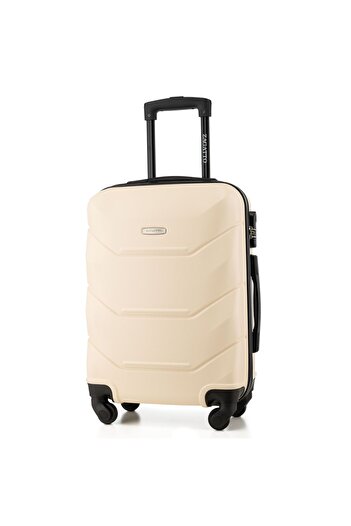 zagatto Troler Cabina, Bej, 55x40x20 cm, Troller, Bagaj de mana, Valiza Cabina, 4 Roti, Cifru, ABS, ZG504