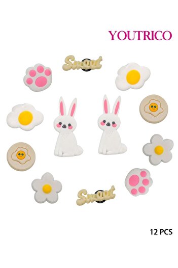 Youtrico Colorful Cartoon Jibbitz Charms - PVC Slipper Ornament Set