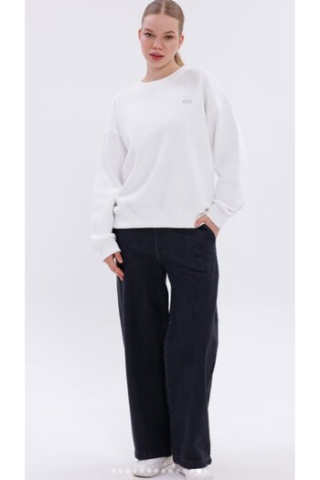 HepsitrentStore Basic Washable Anthracite Color Regular Jeans with Elastic Waist