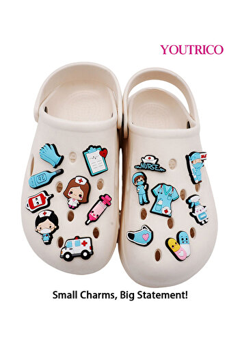 Youtrico Colorful Cartoon Jibbitz Charms - PVC Slipper Ornament Set