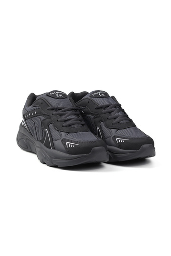KAJILA Men's Black Gray Casual Sports Shoes Comfortable Walking Running Sneaker Lightweight Sole