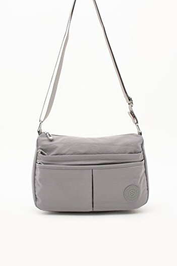 CCWAY AYAKKABI Women's Water Resistant Fabric Multi-Pocket Crossbody School Travel and Shoulder Bag Gray
