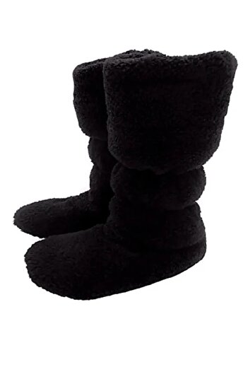 Deniz Terlik Women's Long Non-Slip and Silent Sole Winter Plush Soft Drawstring Boots |   Home Boat |