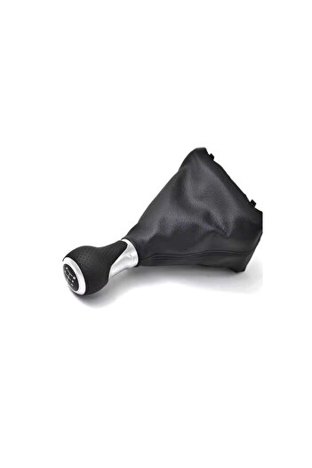 Lumi LUXURY Plastic car shift knob and sleeve compatible with Audi A4 S4 2002-2008 with 3 adapters 5R, R5, R6