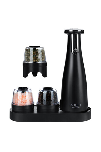 adler Electric grinders AD 4449B, 3 pcs, 150 ml, USB, Li-Ion 1500mAh, Ceramic blades, Black