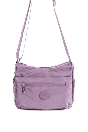 CCWAY AYAKKABI Women's Multi-Pocket Waterproof Crossbody and Shoulder Bag Wrinkled Fabric Thermos Compartment Adjustable Strap Li̇l