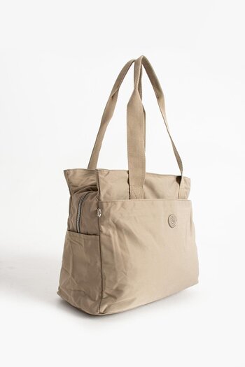 CCWAY AYAKKABI Stylish and Modern Large Size - Women's Hand and Shoulder Bag with Many Compartments Suitable for Sports, Daily Use and Travel Beige